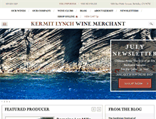 Tablet Screenshot of kermitlynch.com